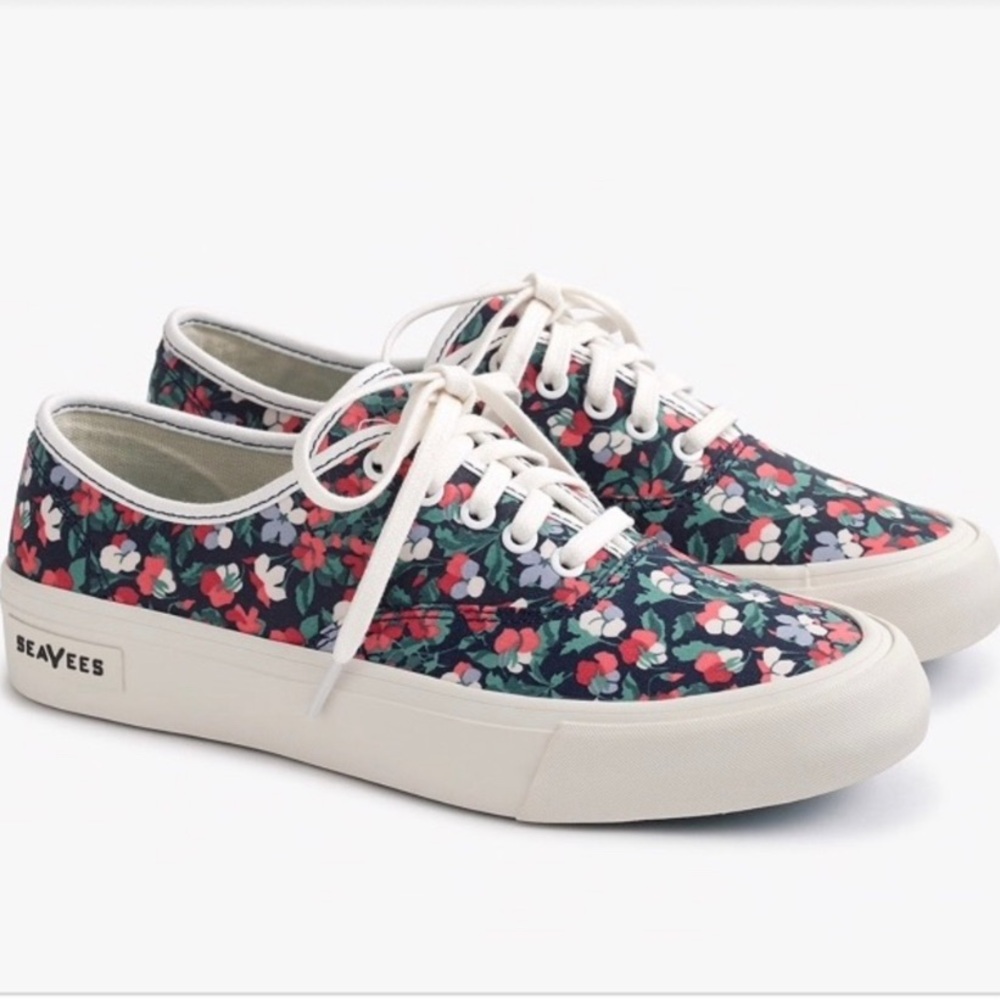 SEAVEES for J.CREW LIBERTY OF LONDON Poppy Print, size 8.5